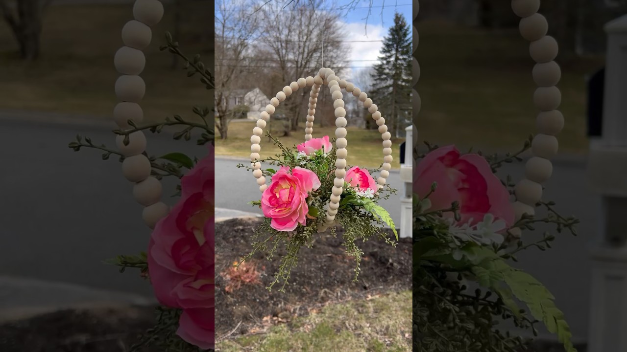 Давайте превратим бисерный венок в подвесное украшение к весне! 💐#шорты #сделайсам #цветы #весна