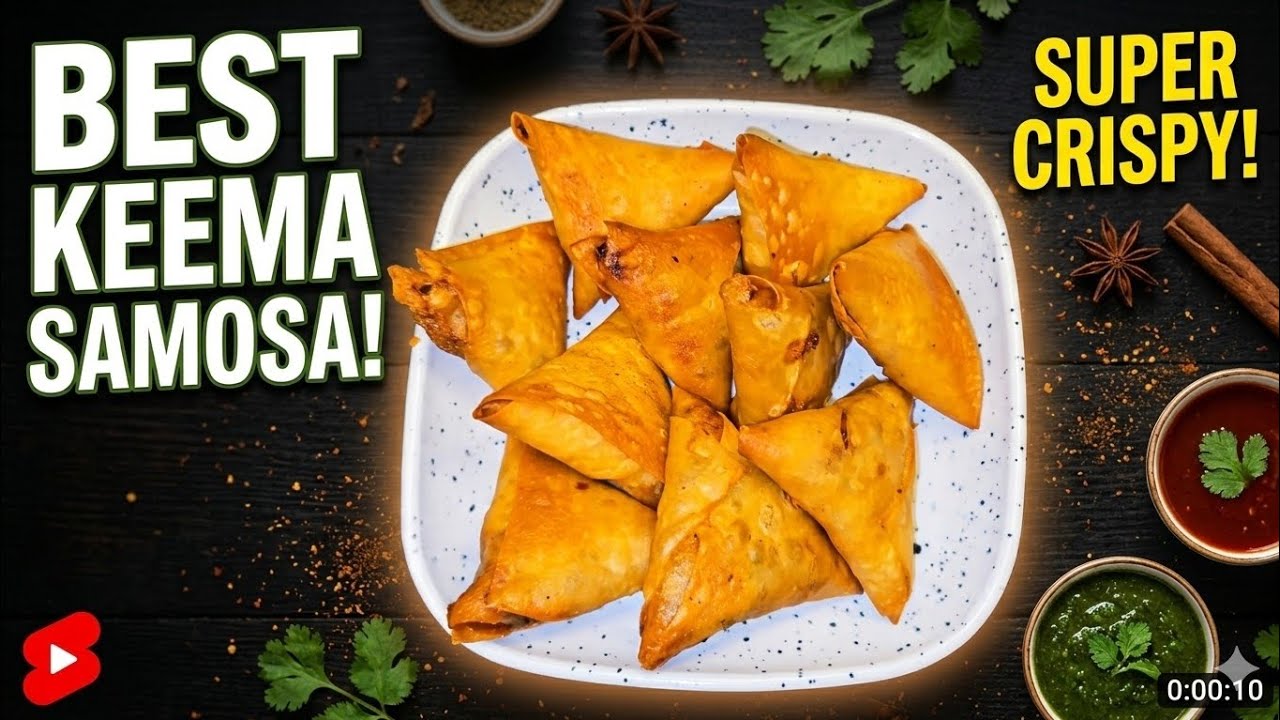 The Secret To The Crespiest Keema Samosa At Home😍😋