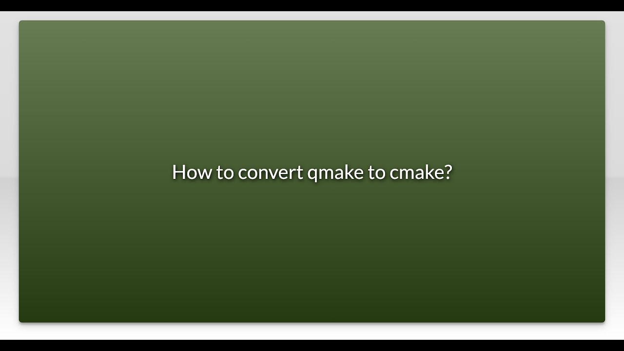 How to convert qmake to cmake?