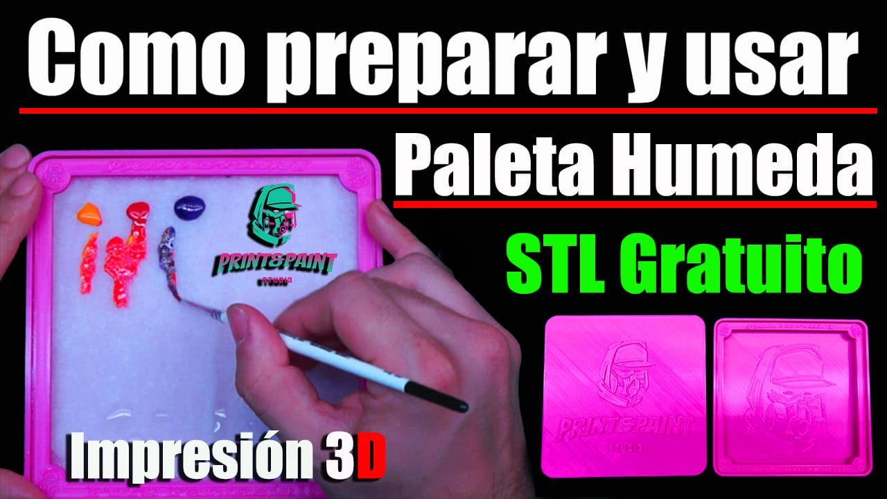 Como preparar y usar paleta humeda. Para que sirve la paleta humeda?/impresion 3d/STL Gratis.