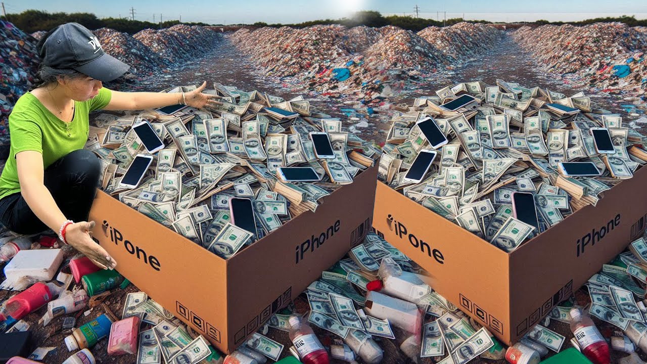 💸Super Lucky! Found iPhone Series & a Lot of Money At the Garbage dump | Restoration Phone