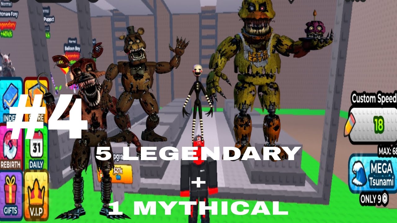 5 Legendary + 1 Mythical!!! - Escape Tsunami for FNAF part 4 | Roblox Part 012