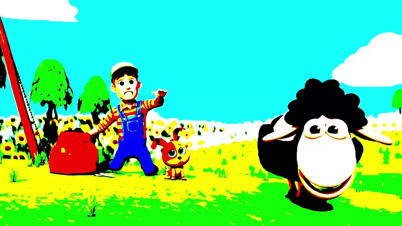 Sheep on the run… with a cheeky smile! 😏🐑| Baa Baa Black Sheep | Gamavision Csupo Effects Remix!