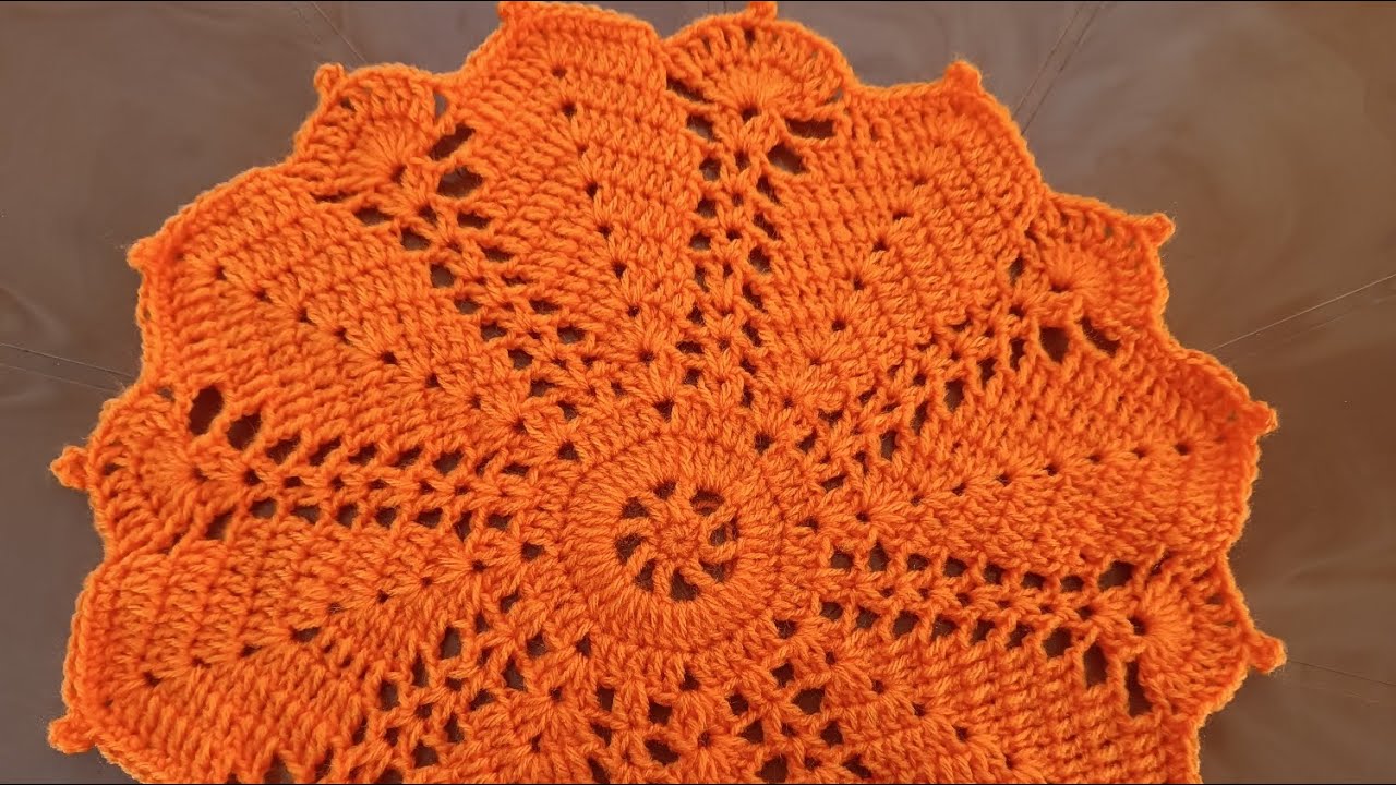 Crochet thalpos, table mat design 🧶💛🧡#dreamknitting #crochetcrosai #handmade#knitting#crosis design