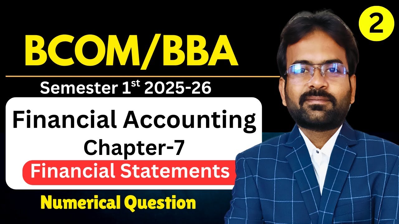 Financial Statements- Numerical Question | Trading, P&L & Balance Sheet | Financial Accounting