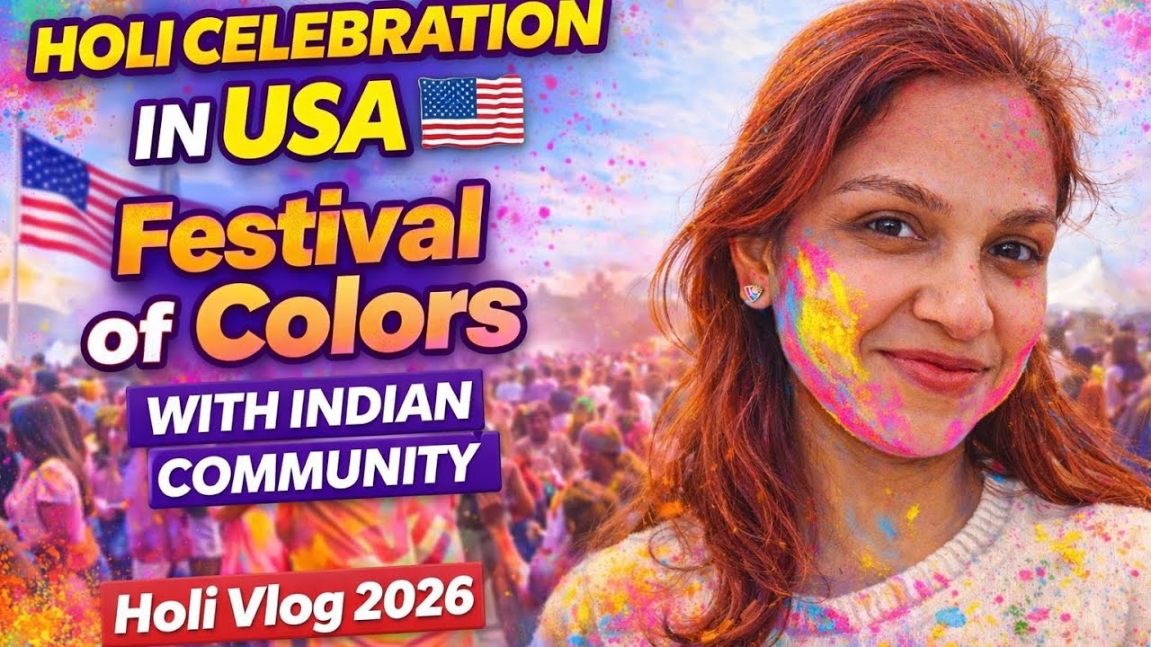 Holi Celebration in USA 🇺🇸 | Festival of Colors with Indian Community | Holi Vlog 2026