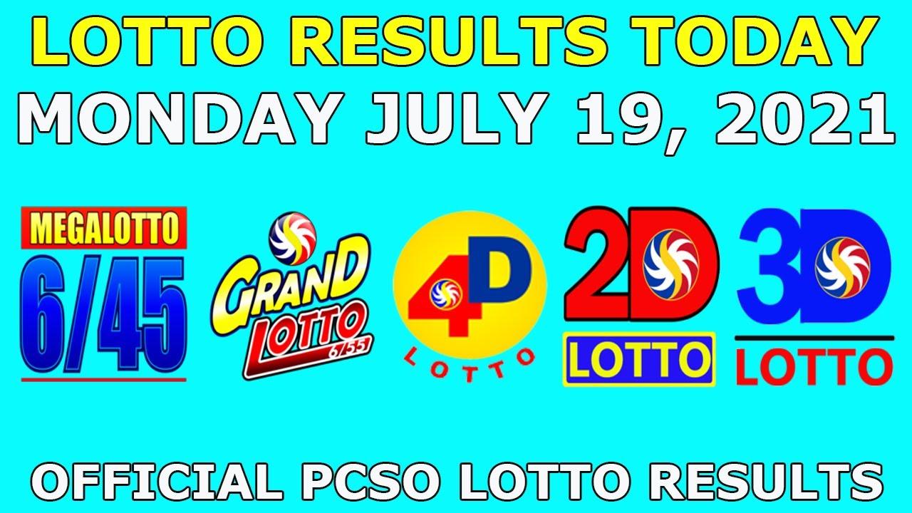 9pm Lotto Result July 19 2021 (Monday) PCSO Today