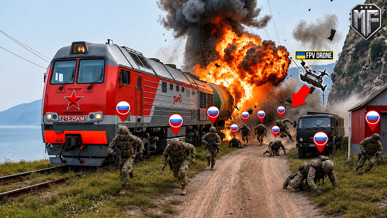 Ukrainian FPV Drones STRIKE a Russian Train in Crimea - Then THIS Happened...
