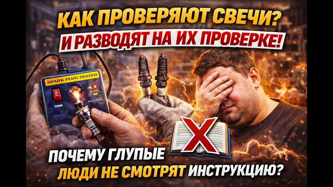 Как проверяют свечи? И разводят на их проверке! Почему глупые люди не смотрят инструкцию?