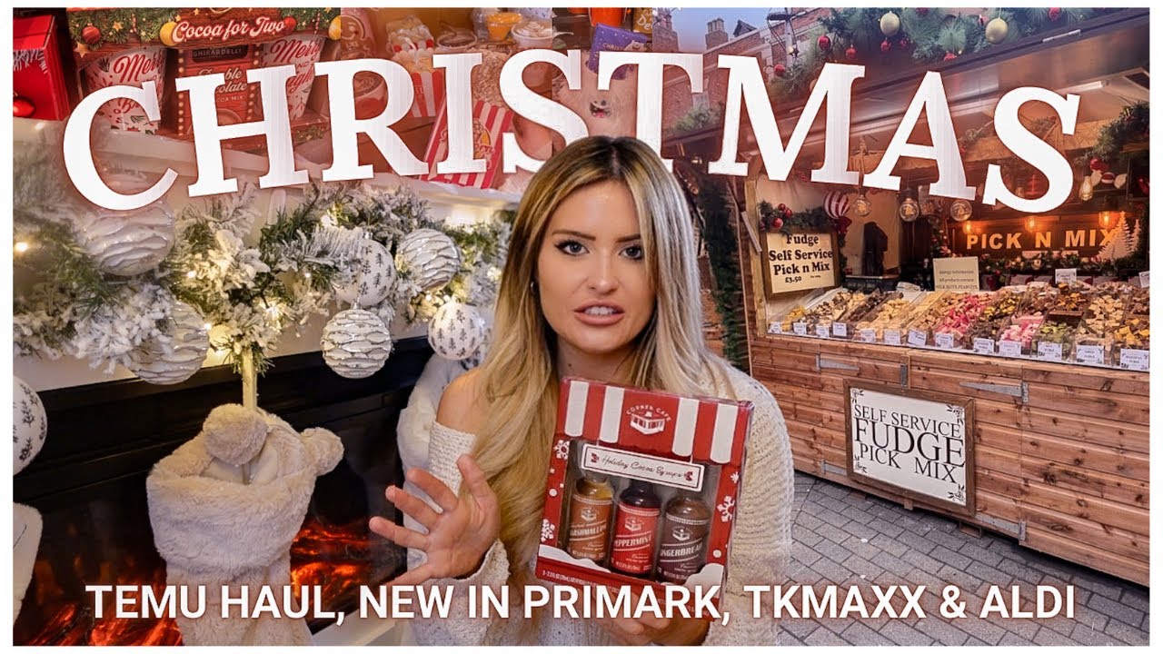 VLOGMAS 🎄 TEMU HAUL + NEW IN PRIMARK, TKMAXX, POUNDLAND & ALDI CHRISTMAS SHOPPING