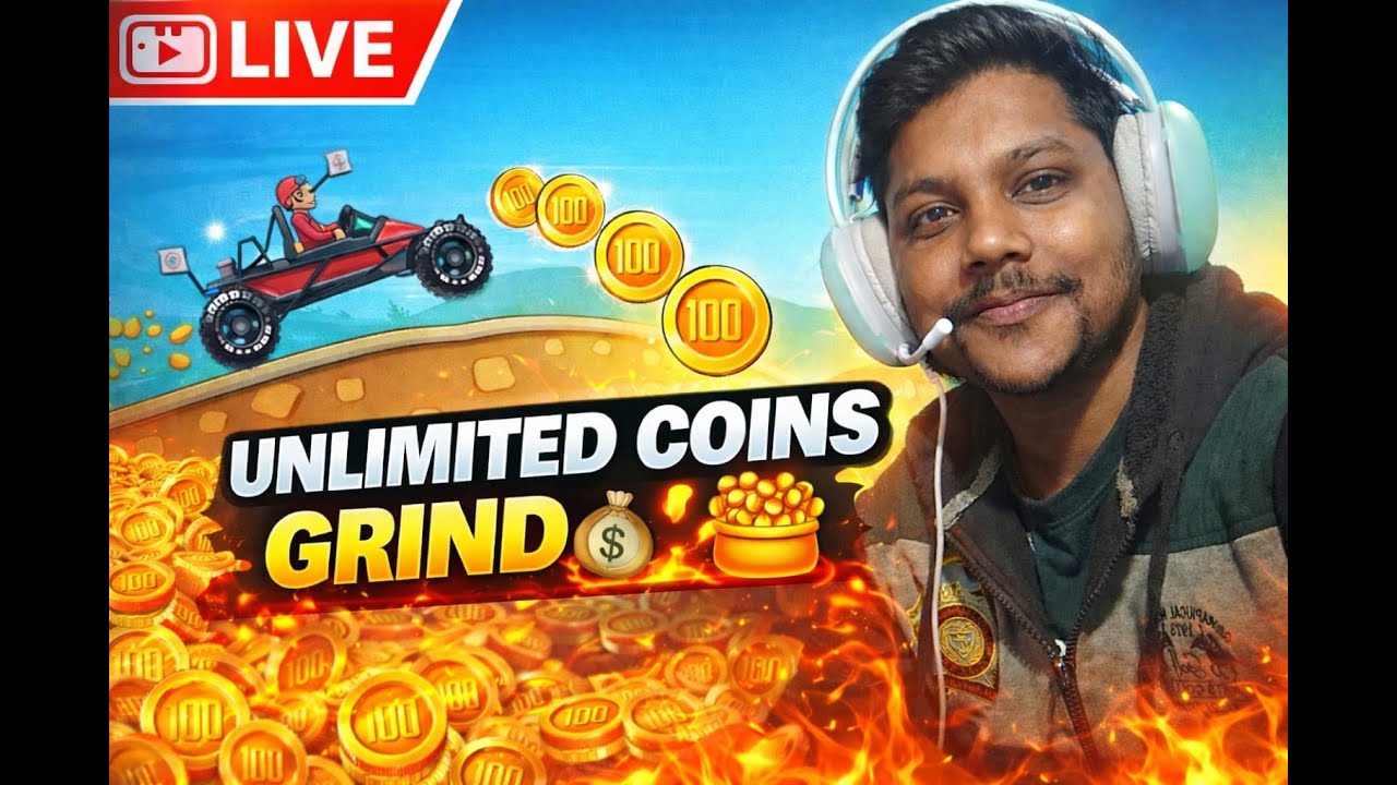 UNLIMITED COINS GRIND 💰 | Hill Climb Racing LIVE