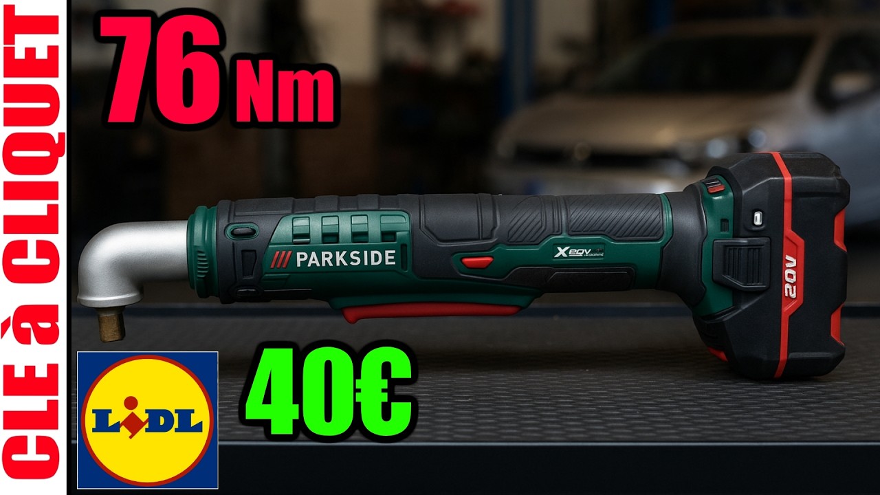 LIDL 20V трещоточный ключ PARKSIDE PAWS 20 A1 76Nm X20VTEAM