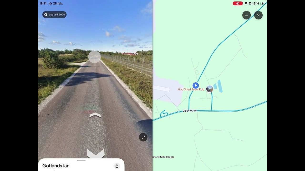 Google Street View - Visiting All Streets on Gotland (Part 1)