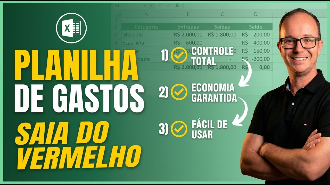 Planilha de Gastos no Excel: Como Criar Controle de Despesas, Calcular Saldo e Sair do Vermelho