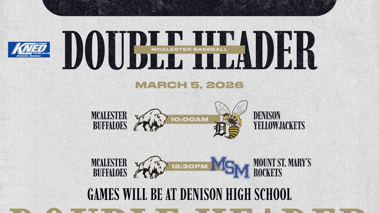 McAlester Buffaloes vs Denison & Mount St. Mary (BASEBALL - 3/5/2026)