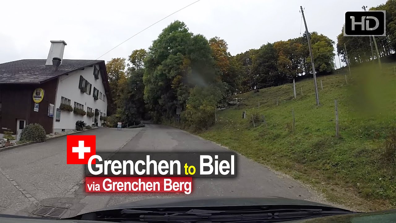 Driving in SWITZERLAND | Grenchen to Biel via Grenchenberg - on a RAINY day