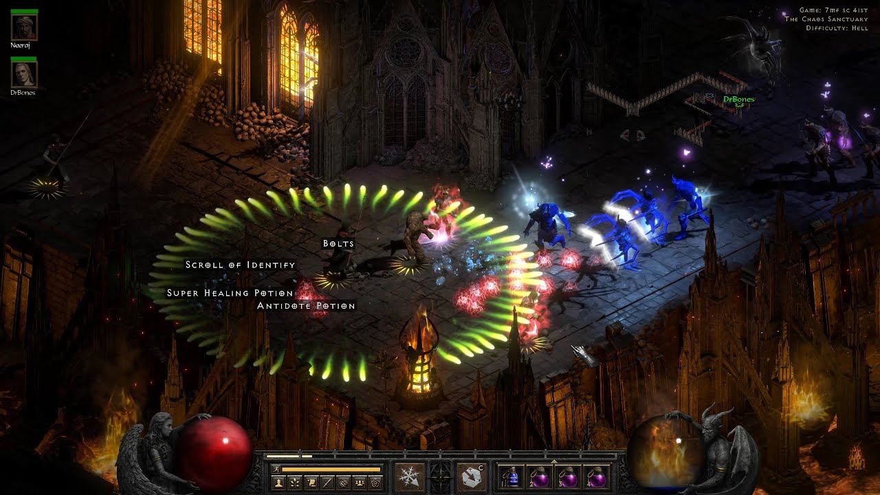 Diablo 2 Resurrected - Hell Chaos Run with Friend (Amazon + Necromancer)