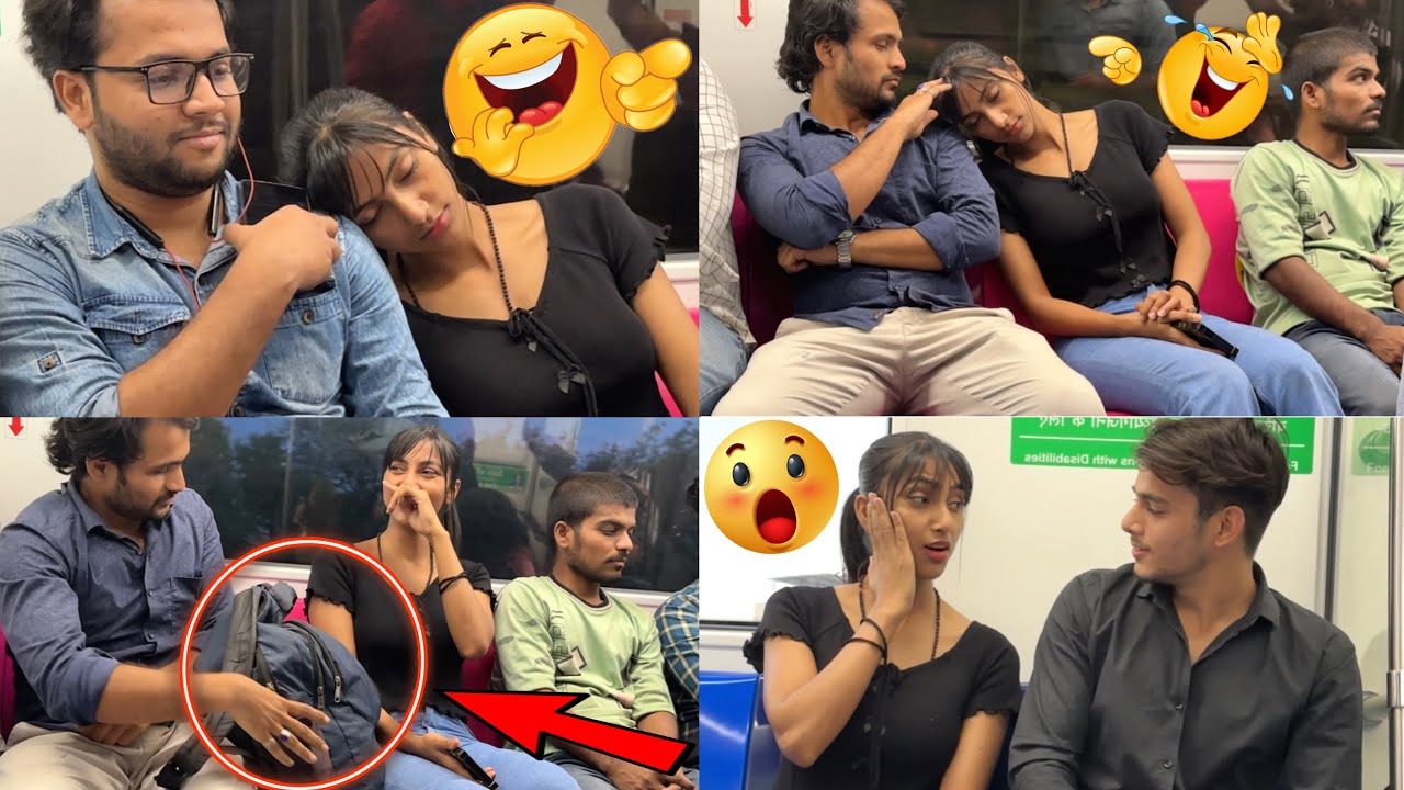 SLEEPING ON STRANGERS IN THE METRO PRANK I PART- 3 | PRANK ON BOYS  😜 EPIC REACTION #fitpunom