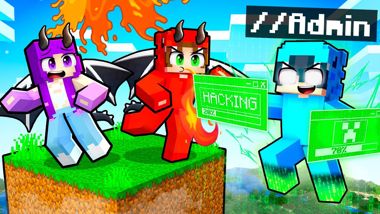Minecraft&rsquo;ta Tek Blok'ta KURUCU KOMUTLARI Kullanarak Ejderhalara D&ouml;n&uuml;şt&uuml;k!