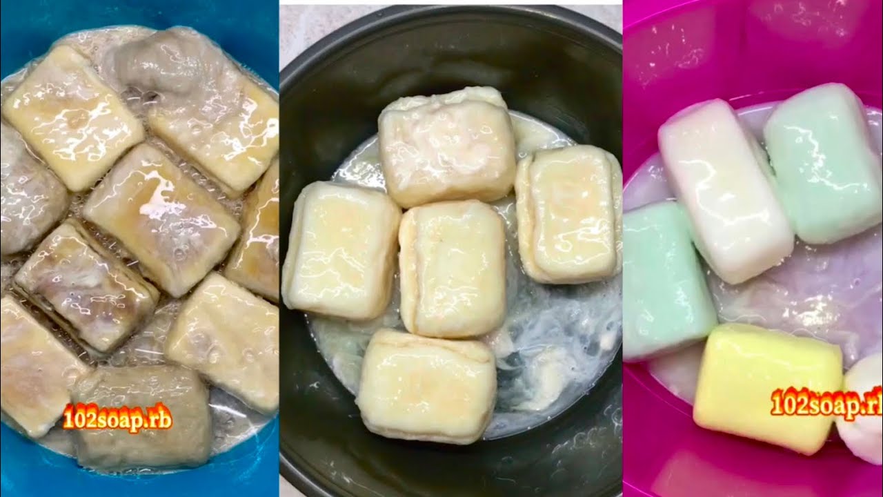 Only soft soaked soap asmr compilation | satisfying mushy soaked | credit @SoftSoapASMR
