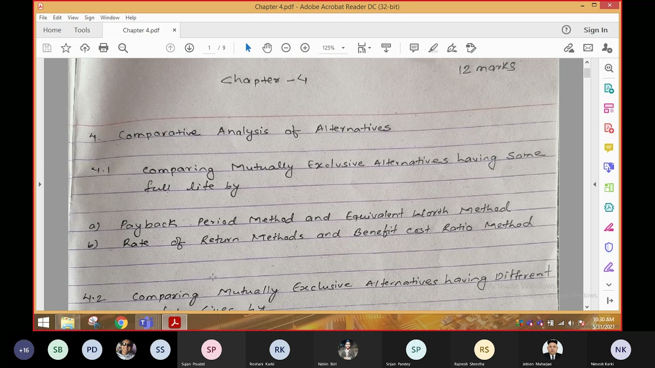 Engineering Economics - Lecture 8