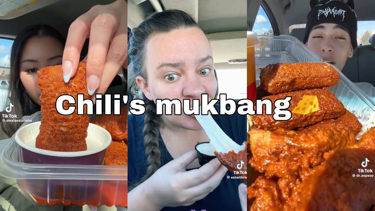 Some of the best chili’s mozzarella sticks tiktok mukbangs🧀(BEST CHEESE PULLS!!) | COMPILATION