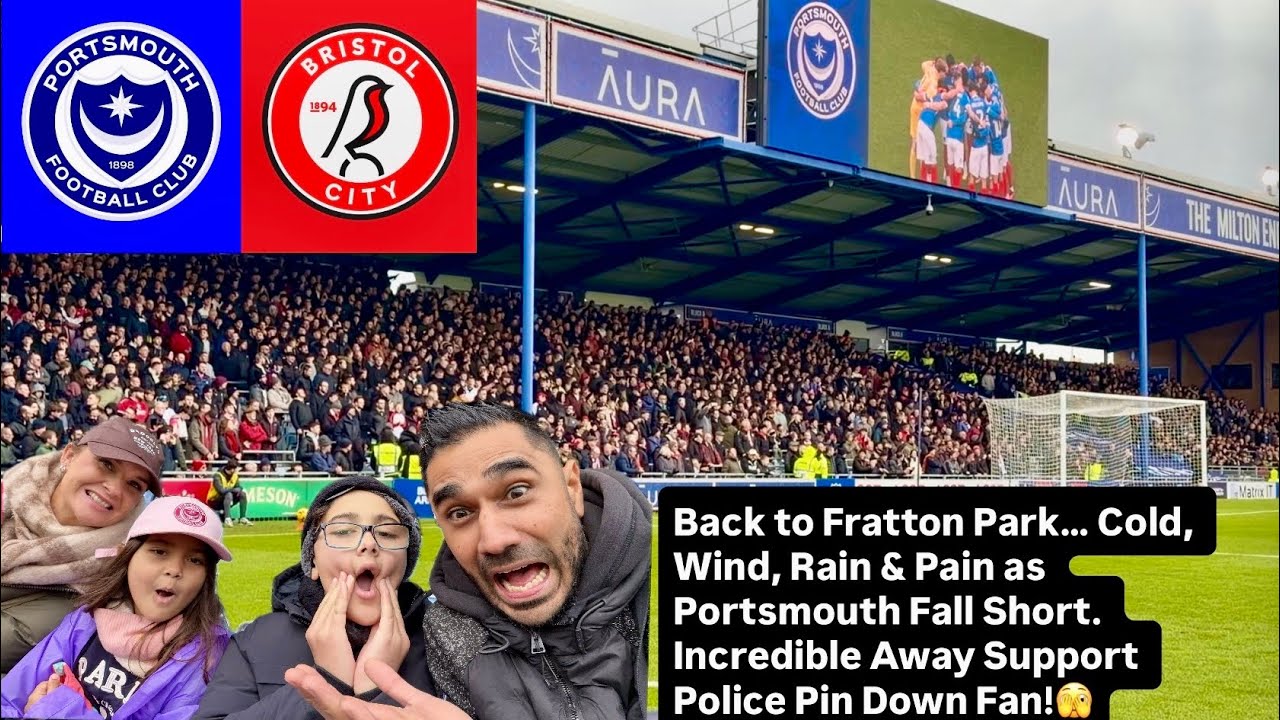 Portsmouth v Bristol City Championship matchday Vlog. Pain for Pompey! The Robins celebrate away win