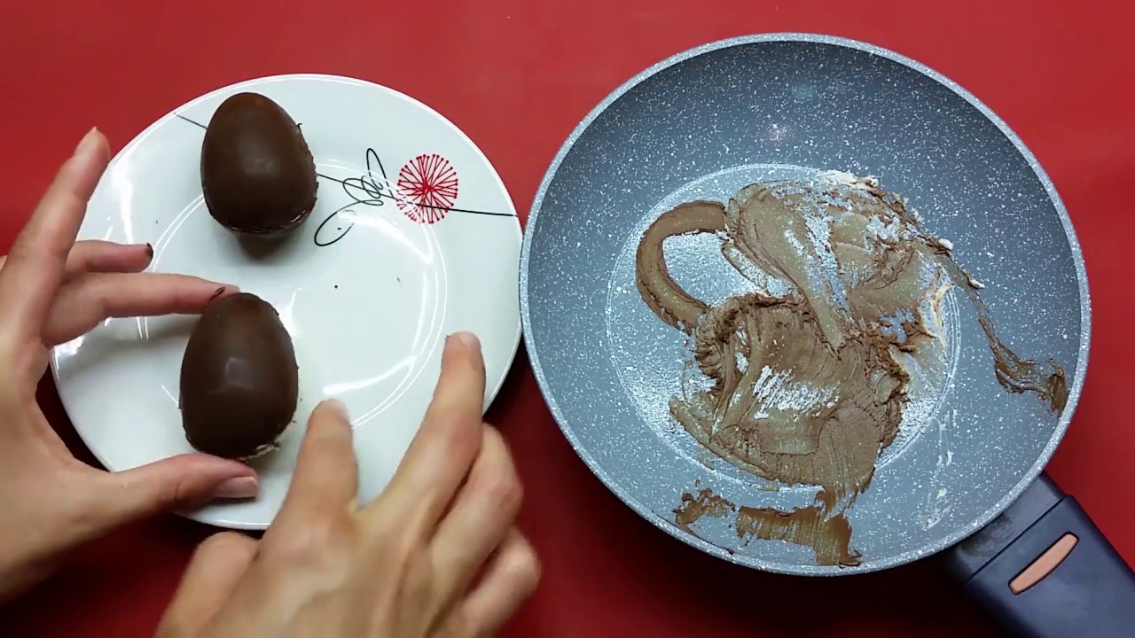 Homemade chocolate surprise eggs