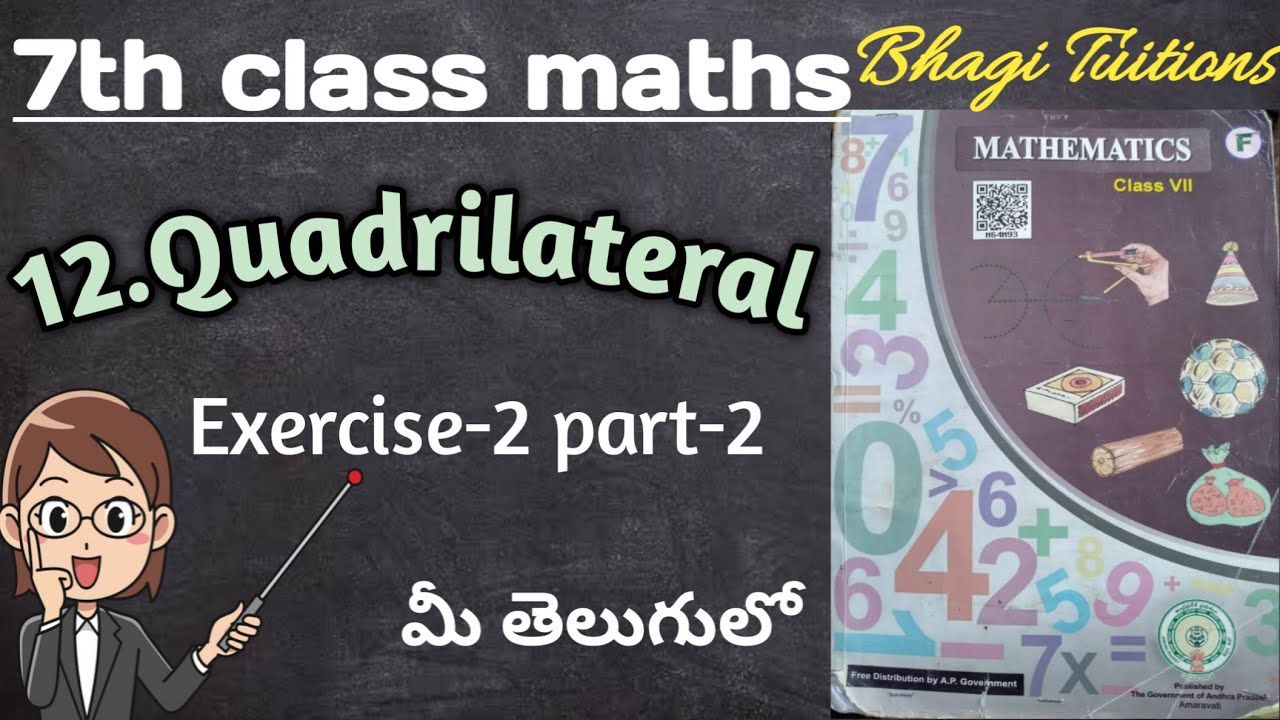 7th class maths in telugu||chapter-12 Quadrilateral||Exercise-2 part-2