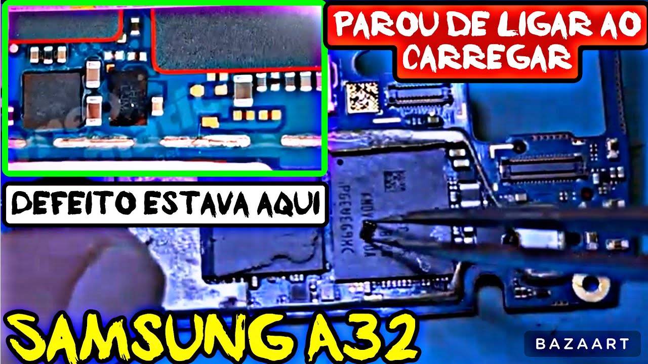 Samsung A32 Parou de ligar após colocar no carregador | Reparo de placa onde achar o problema?