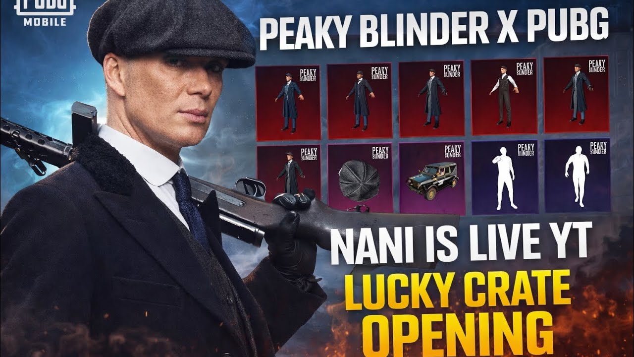 PEAKY BLINDERS  ❌PUBG MOBILE  NEW LUCKY SPIN CRATE OPENING