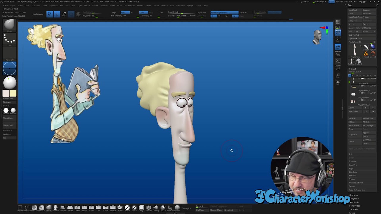 Derpy Feller - Stylized ZBrush Sculpt Part #1 | Shane Olson