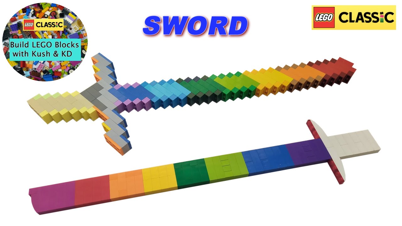 LEGO Rainbow Sword with LEGO Classic 11005 ||MOC|| Building Instructions Ideas