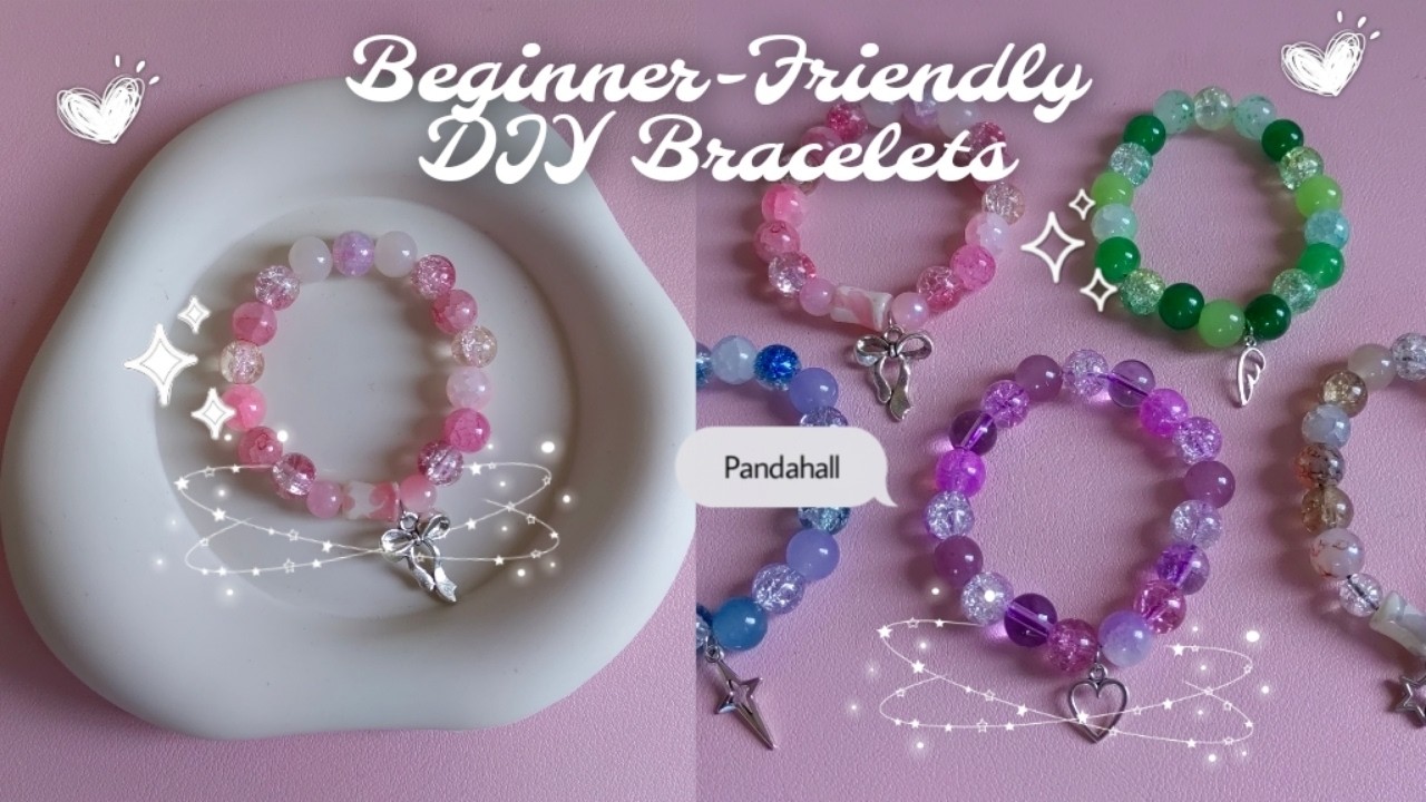 Браслет своими руками из стеклянных бусин Pandahall 💗Сделайте браслет вместе со мной | Подходит д...
