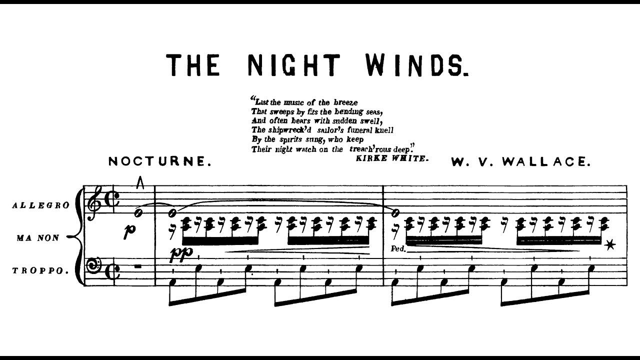 William Vincent Wallace - Nocturne after 'When the night winds' from the Opera 'Lurline'
