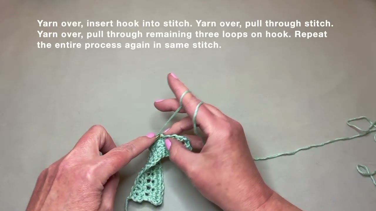 Left Hand Half Double Crochet Increase (hdc inc)