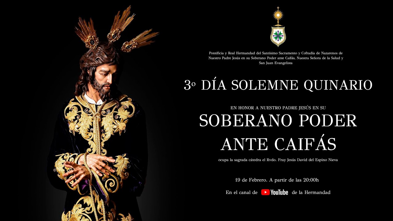 Quinario Soberano Poder ante Caifás | San Gonzalo Sevilla Día 3 | Directo 2026