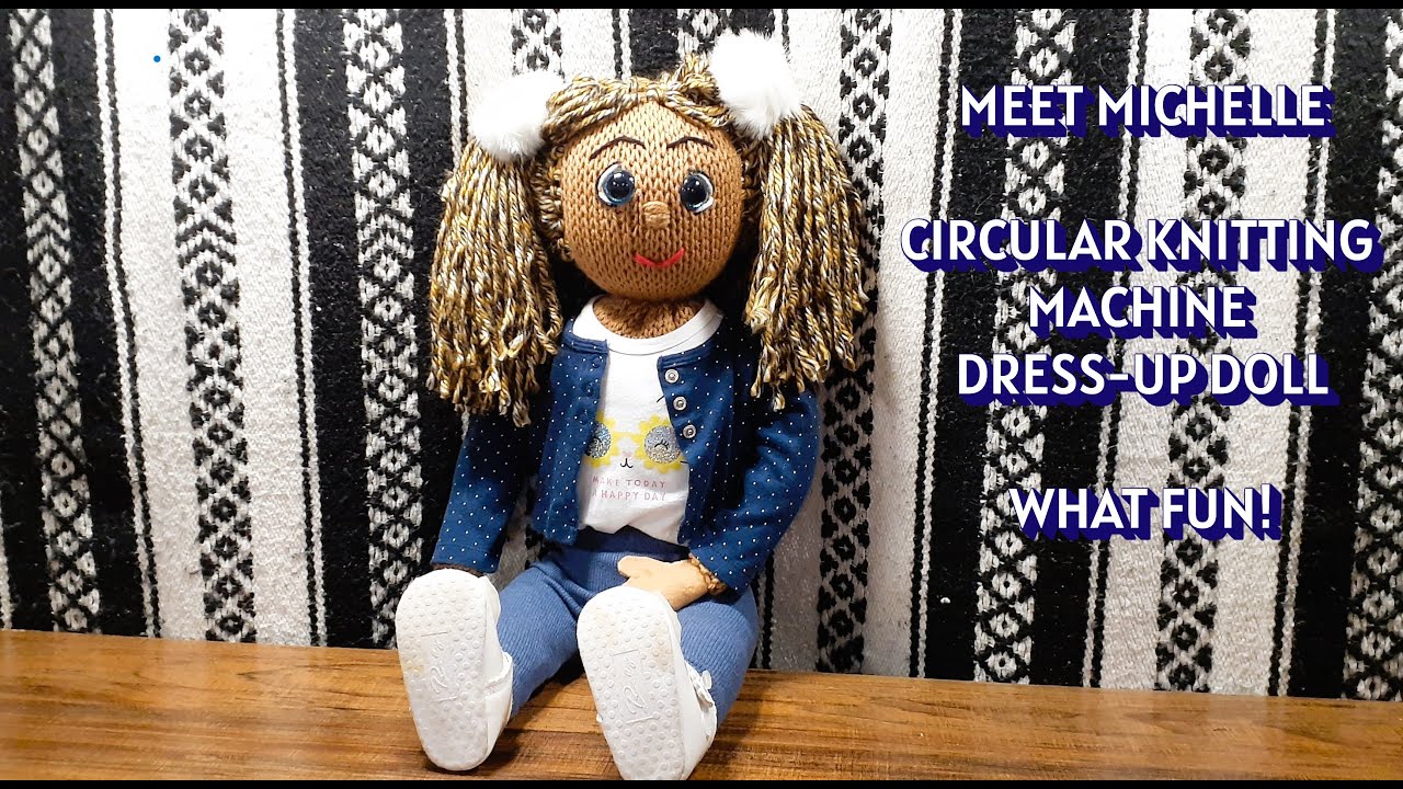 🌈A Beautiful Dress-Up Doll with Show-Stopping Hair--Addi/Sentro Circular Knitting Machine