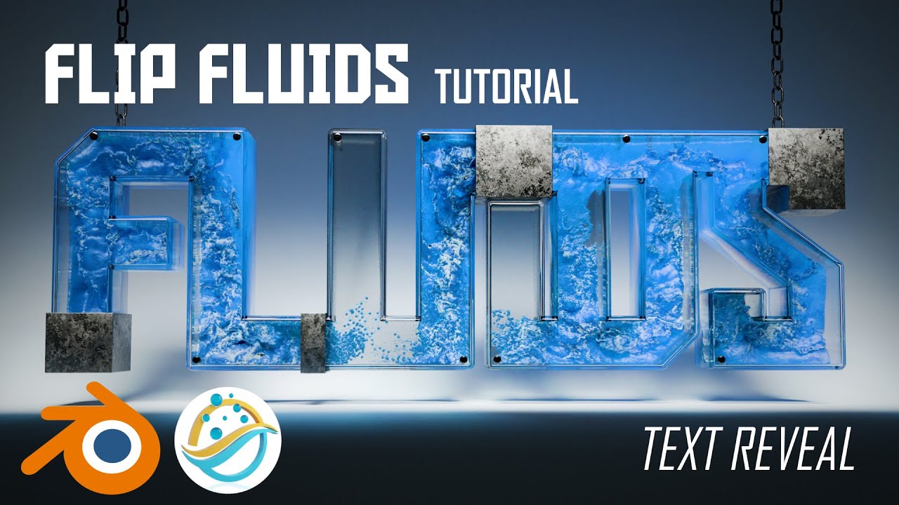 Blender FLIP Fluids - Flowing Text Reveal Tutorial [Add-on]