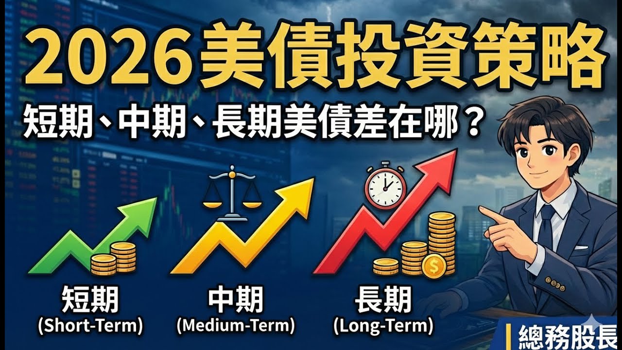 2026 美債投資策略｜短期、中期、長期美債差在哪？｜總務股長