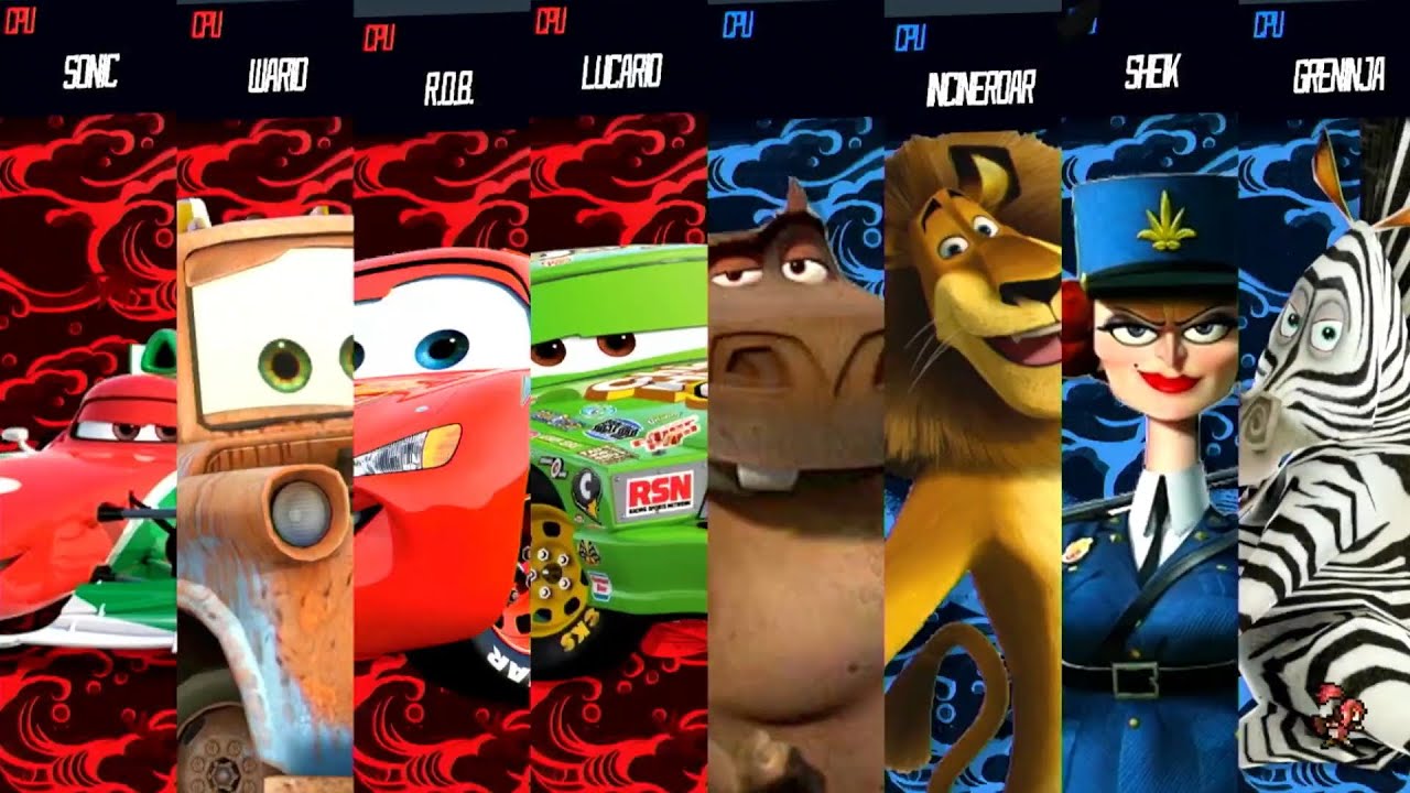 Cars Vs Madagascar - Requested Smash Bros Battle