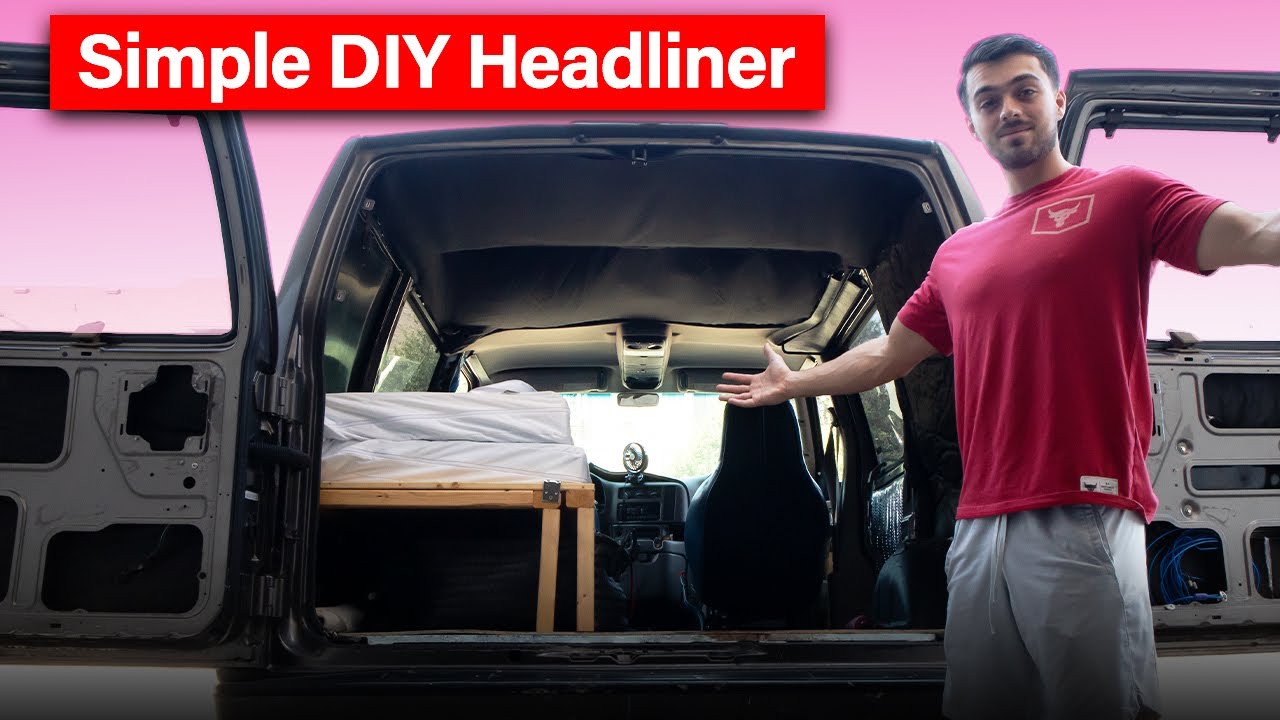 DIY $40 Headliner for the Stealth Camper Astro Van