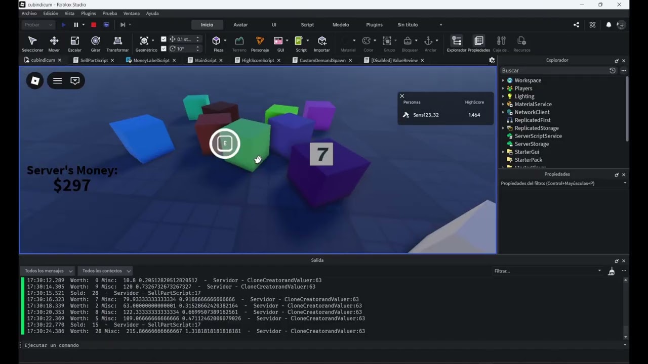 cubindicum: Highscore system, data saving and on-demand cube spawn