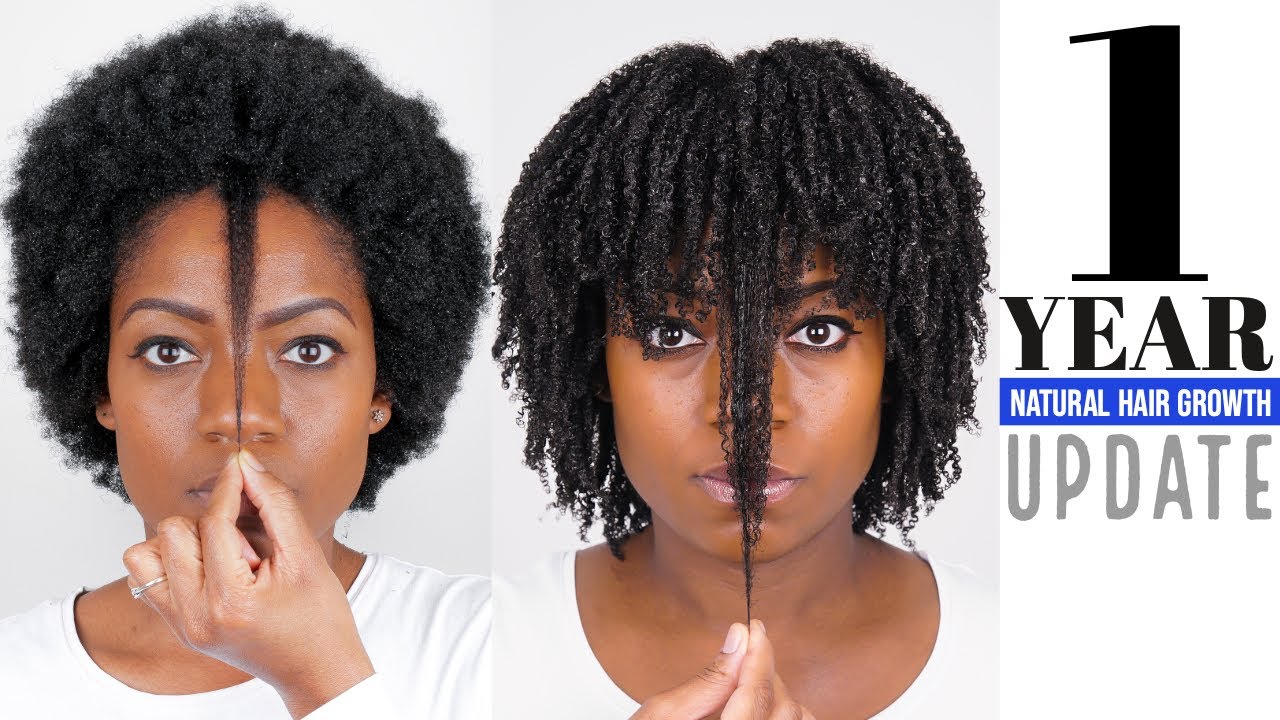 1 Year Natural Hair Growth (Length Check) (Hair Update)  (April 2018)
