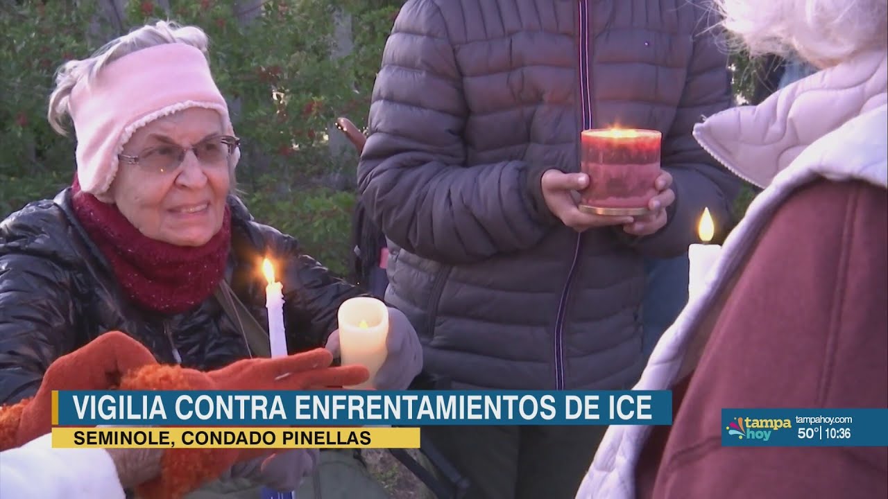 Vigilia reúne a decenas en protesta por choques entre ICE y la comunidad