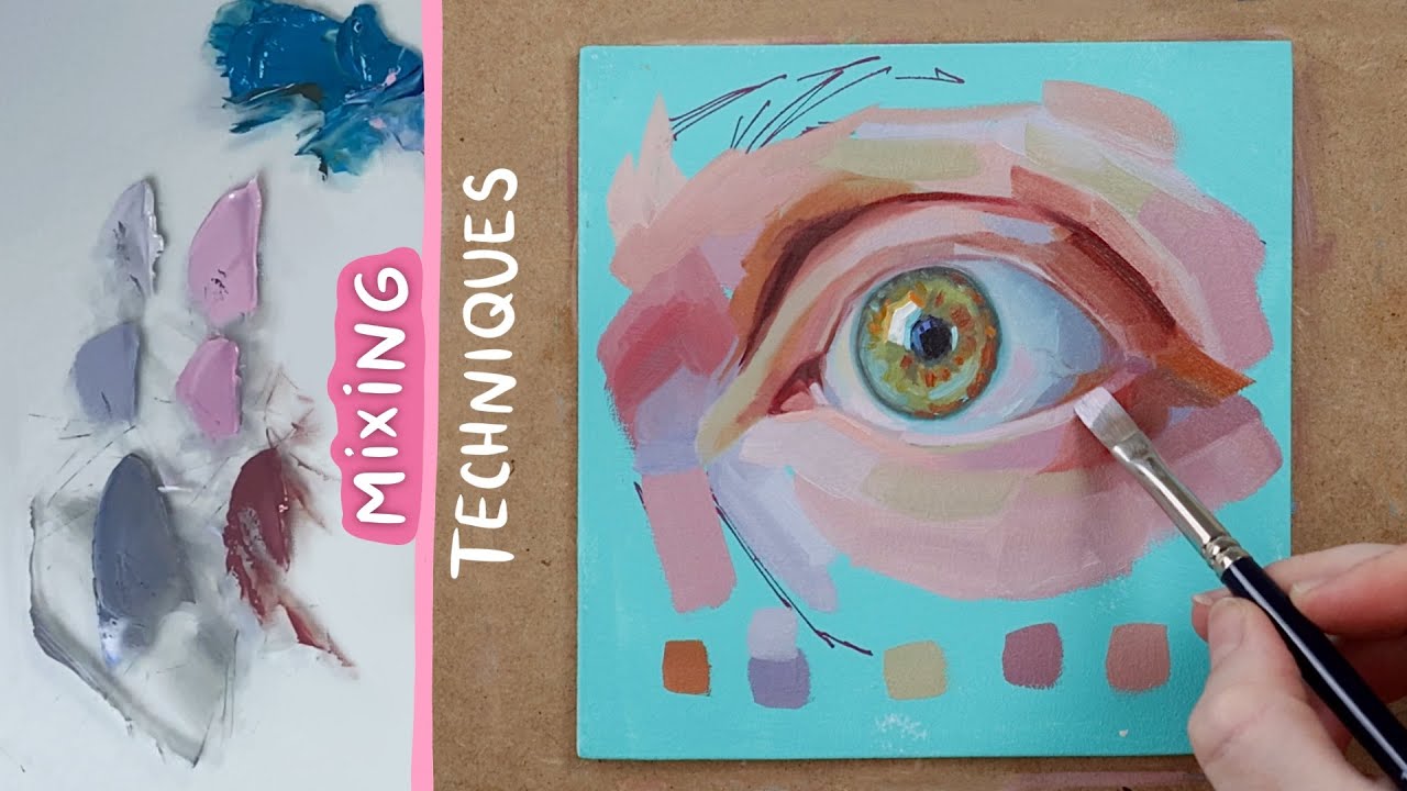 How to MIX OIL paints + eye painting TUTORIAL | AlaiGanuza