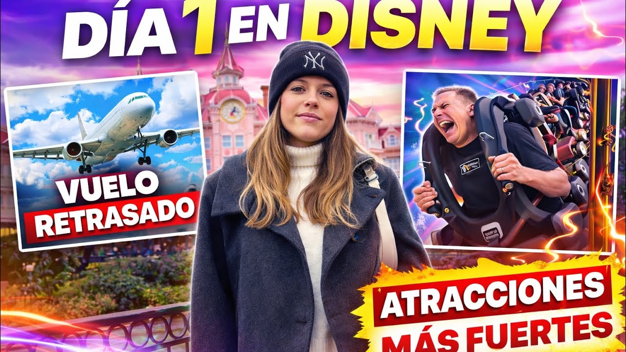 Nuestro vuelo se retrasa y acabamos en las ATRACCIONES MÁS FUERTES de Disney😱