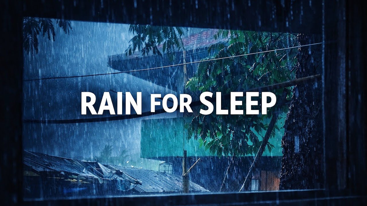 REAL Heavy Rain Outside Window for Deep Sleep 🌧️ Instantly Fall Asleep | Rain Sounds ASMR