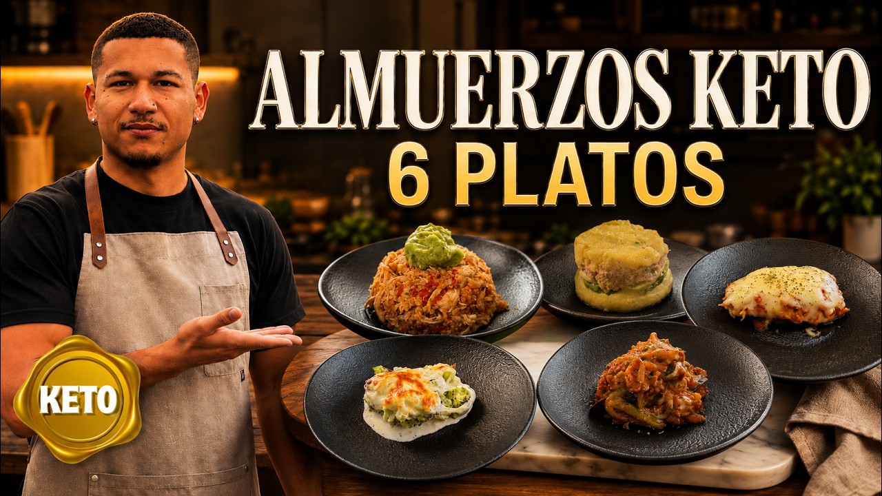 Almuerzos KETO poderosos 🍗 5 platos sin carbohidratos que llenan y queman grasa