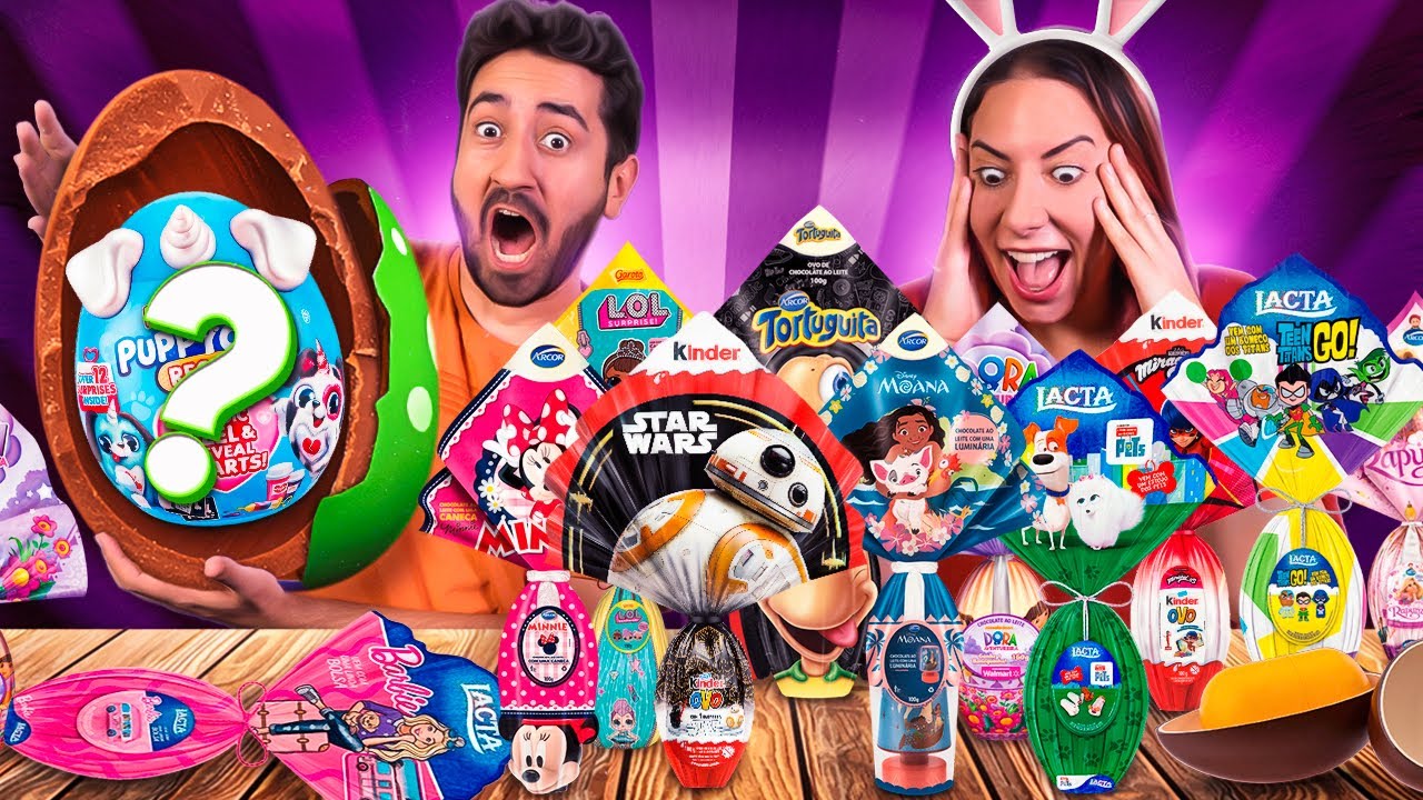 Testando Todos os Brinquedos dos Ovos de Páscoa | Gabriel e Shirley 2.0